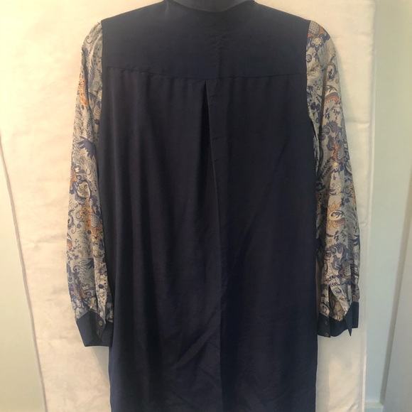 Club Monaco print 100% silk shirt dress - Picture 6 of 9